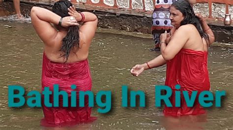 bathing in sali nadi शाली नदी स्नान holly river sali nadi youtube