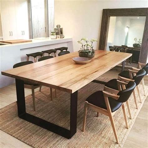 48 Elegant Modern Dining Table Design Ideas Homyhomee Timber Dining