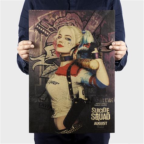 Retro Suicide Squad Movie Poster Matte Kraft Paper Vintage Poster Dccomic Game Anime Retro