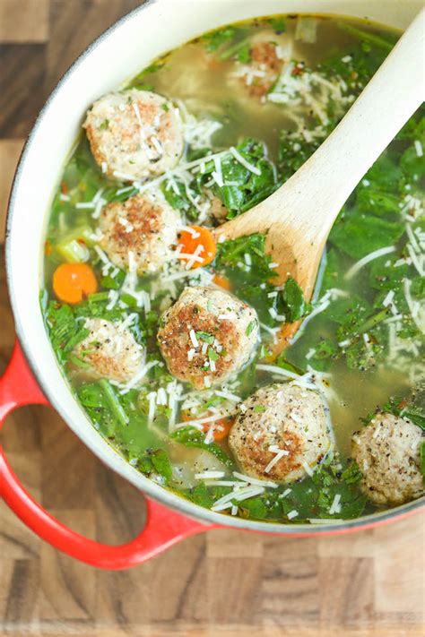 Turkey soup recipe with dumplingslemons for turkey soup recipe with soba noodlescookin' canuck. Turkey Meatball and Spinach Soup | KeepRecipes: Your ...