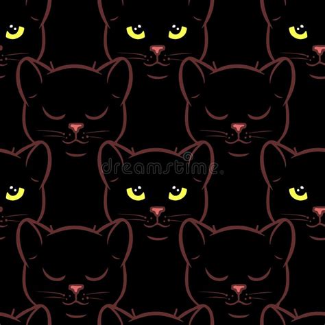 Black Cats Pattern Stock Vector Illustration Of Mouth 31393605