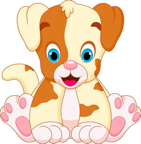 Cute Puppy Cartoon Stock Illustration Illustration Of Domestic 35665945