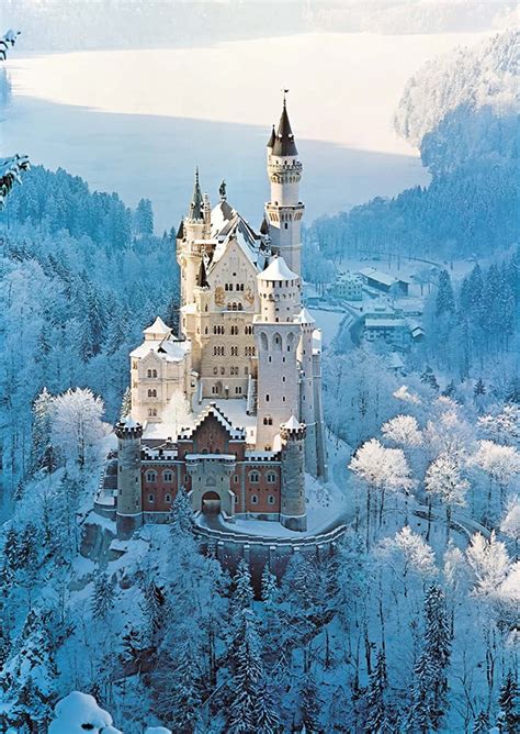 Ravensburger Neuschwanstein Castle In Winter 1500 Piece Puzzle 16219 2