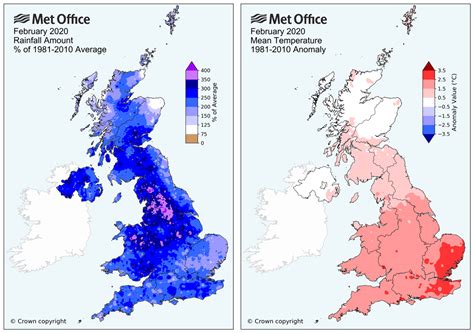 Wettest February On Record For Uk Rainfall 237 Of Avg 10th