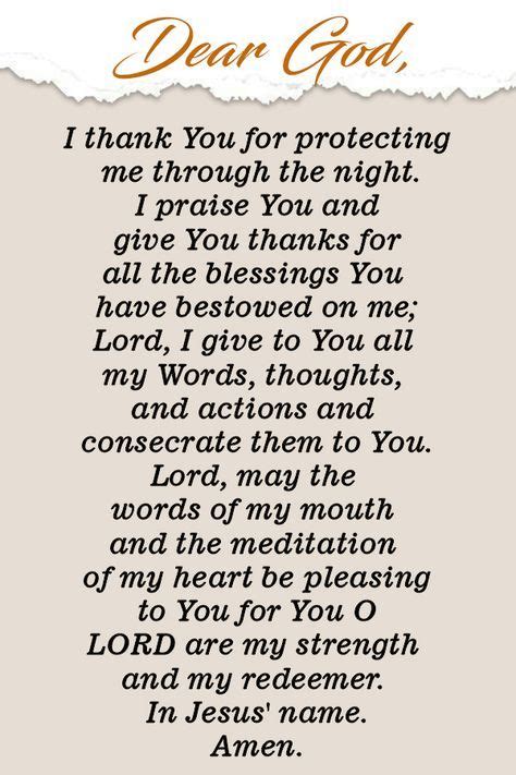 Pray This Powerful Prayer For Blessings Every Morning In 2020 Bible