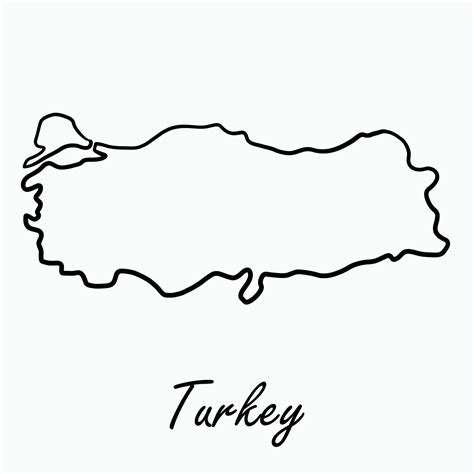 Doodle Freehand Drawing Of Turkey Map 8884878 Vector Art At Vecteezy