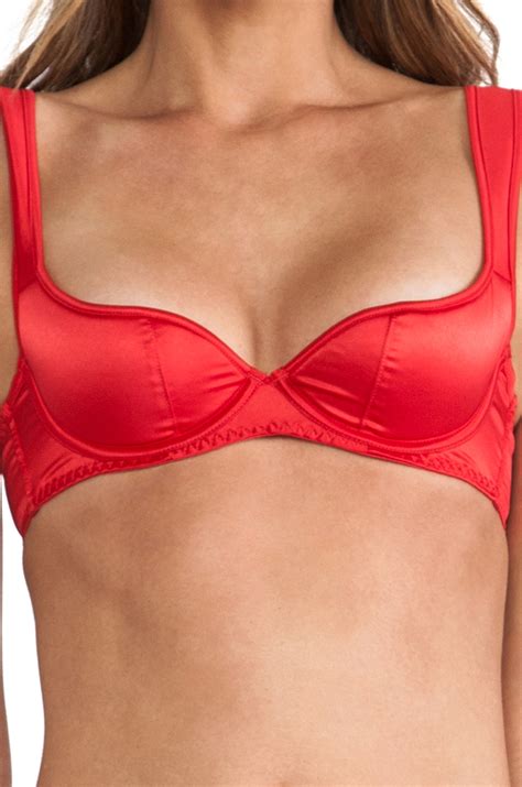 L Agent By Agent Provocateur Danita Padded Demi Bra In Red Lyst