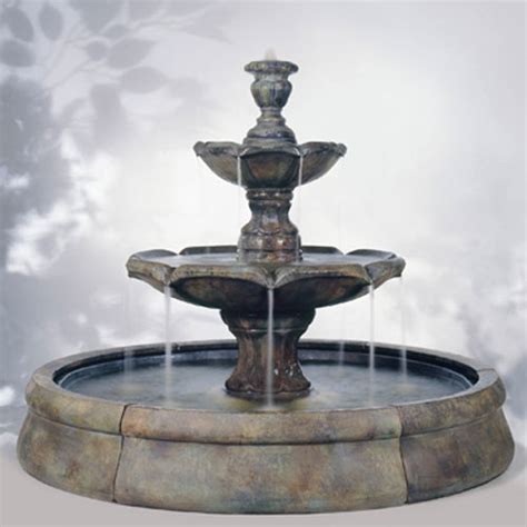 Outdoor Crested Fountain Basin System
