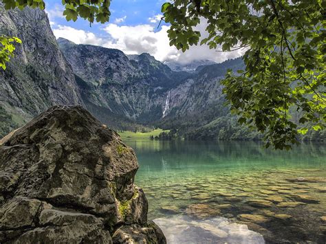 It is approx 21.000 ha in size and is fully owned by the state. Berchtesgaden National Park Bavaria Obersee Lake In Germany Summer Landscape Photography ...