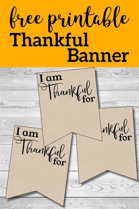 I Am Thankful For Printable Banner Artofit