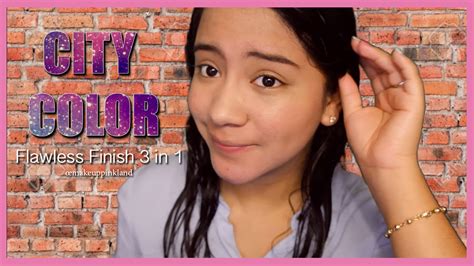 City Color Flawless Finish Foundation Demo And Primera Impresion Youtube