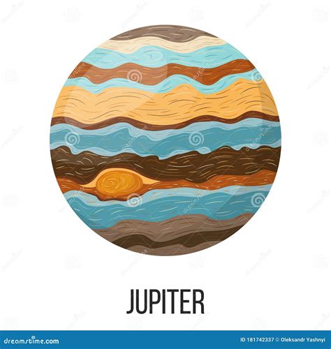 Jupiter Planet Isolated On White Background Planet Of Solar System