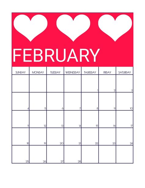 Printable Feb Calendar