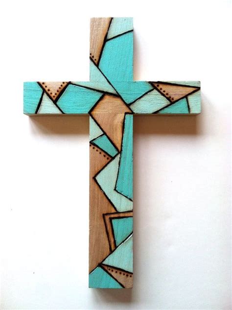 Painted And Wood Burned Cross For Sale On Etsy 10 Plain Wood Crosses