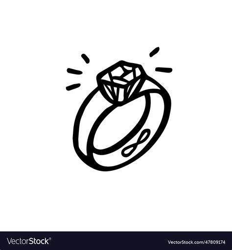 Engagement Ring Royalty Free Vector Image Vectorstock