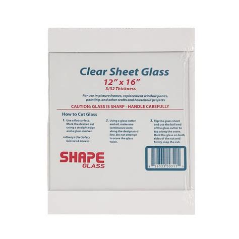 12 In X 16 In X 3 32 In Clear Glass 91216 The Home Depot