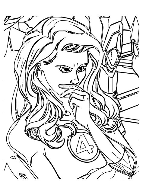 Print Invisible Woman Coloring Pages Invisible Woman Coloring Pages