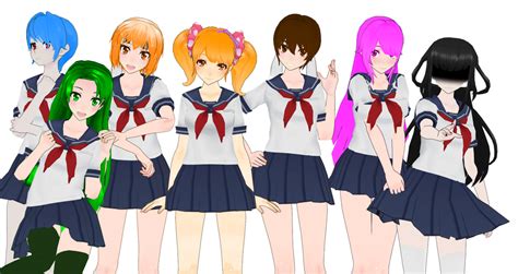Mmd Yandere Simulator Past Models Pack 2 Dl By Frenchfriestsun On