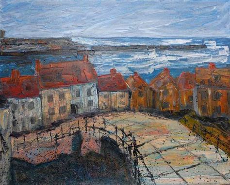 Descending Whitby Steps Ii Painting By Susan West Saatchi Art