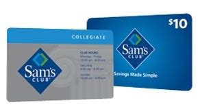 Larger gift cards are also available, which is especially helpful if you're shopping for something like airline gift cards. FREE $20, $15 and $10 Sam's Club Gift Cards with New Memberships