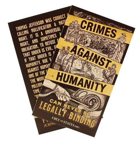 Crimes Against Humanity Dropcard Free The States Store