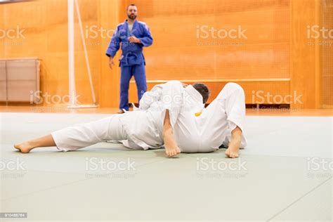 Two Boys Training A Judo Fighting Stock Photo Download Image Now