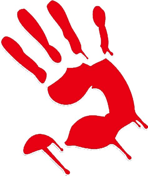 Bloody Hand Vector Png Png Mart