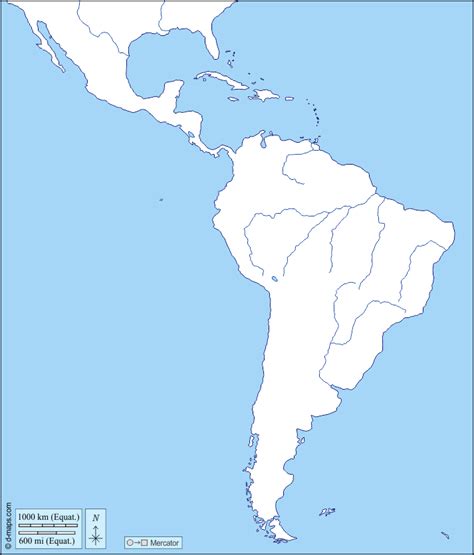 Amérique Latine Carte Géographique Gratuite Carte Géographique Muette