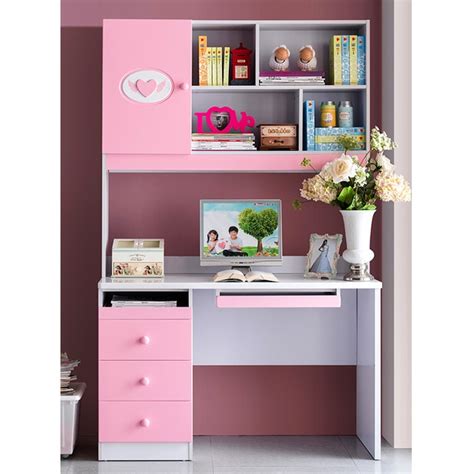 Vivo height adjustable kids desk chair. Kids Suite matching pink rectangular desk computer girl ...