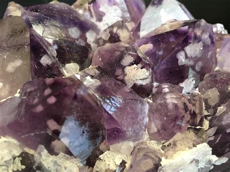Large Amethyst Cluster With Calcite Inside Raw Crystal Cluster