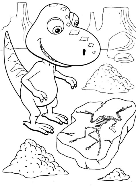 Kolorowanki dobry dinozaur malowanki do wydruku. Kolorowanka Bratek z bajki Dinopociąg nr 72