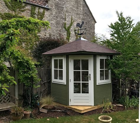 A Corner Garden Shed Or Small Summerhouse Available Painted The