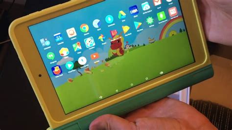 1) turn the tablet off then Dragon Touch K8 Kids Tablet Unboxing - YouTube
