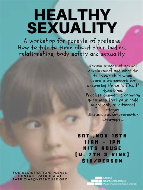 Healthy Sexuality Workshop Nov16 2019 Kitsilano Neighbourhood House
