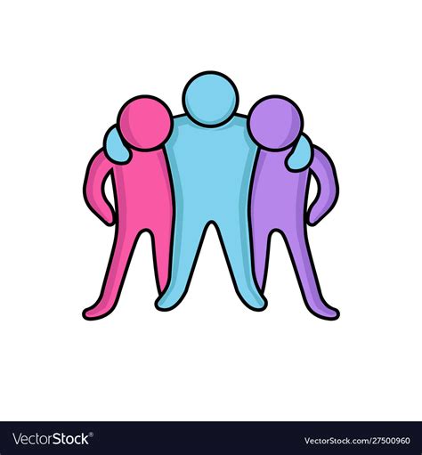 Friendly People Social Icon Royalty Free Vector Image