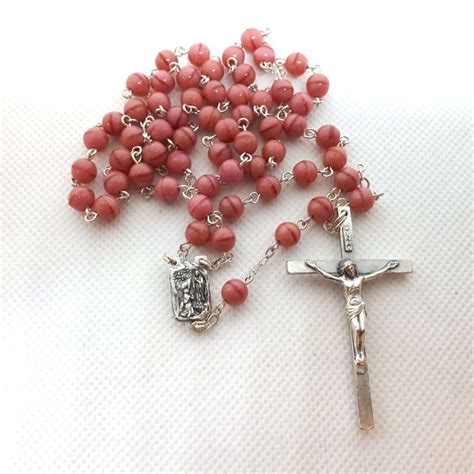 Pink Rosary Our Lady Of Lourdes Rosaries St Martin Apostolate