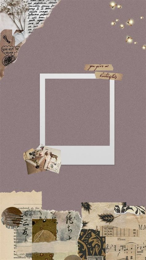 Aesthetic Polaroid Frame Photo Collage Template Instagram Frame