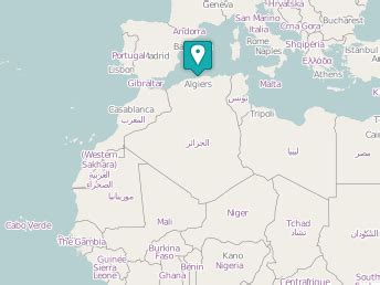 +213 21 98 63 63. Algerien Hauptstadt Karte
