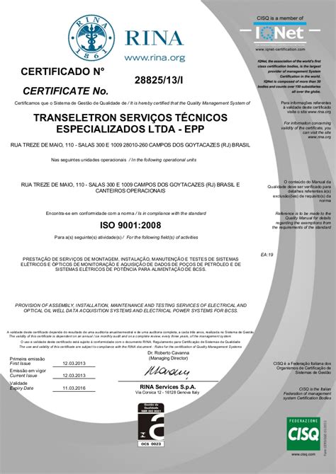 Certificado Iso 9001 1 Inforservice Contabilidade Vrogue