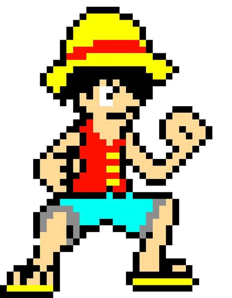 Luffy By Ventusmousouka Luffy Pixel Art Art