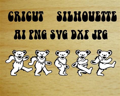 We've got music from every single. Grateful Dead Dancing Bears svg png jpg dxf ai | Etsy