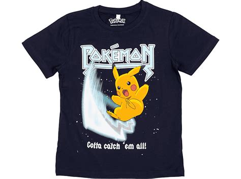 pokémon t shirt pikachu gotta catch em all dunkelblau 116 cm mediamarkt
