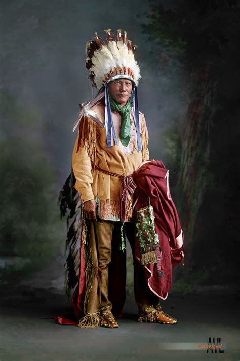 Colors For A Bygone Era Colorized Native America Indian Chief Porcupine