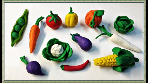 How To Make Realistic Vegetables With Playdough Modelling Clay Diy