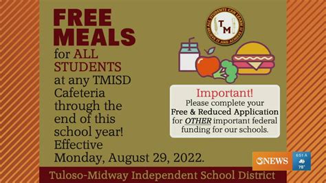 Tuloso Midway Isd Offering Students Free Breakfast And Lunch
