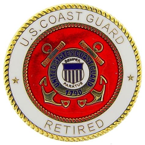 United States Coast Guard Logo Retired Pin Free Shipping On Orders