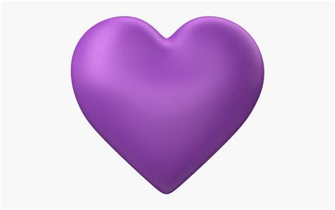 Purple D Love Heart With Transparent Background Purple Heart No