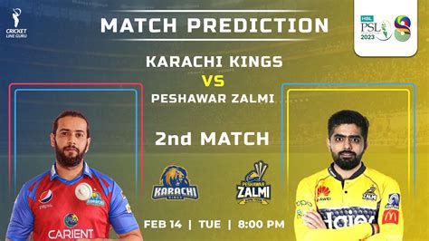 Karachi Kings Vs Peshawar Zalmi 2nd Match Prediction Kar Vs Pes