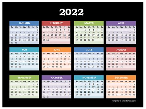 Yearly Event Calendar 2022 Ppt Slide Powerpoint Templates Backgrounds