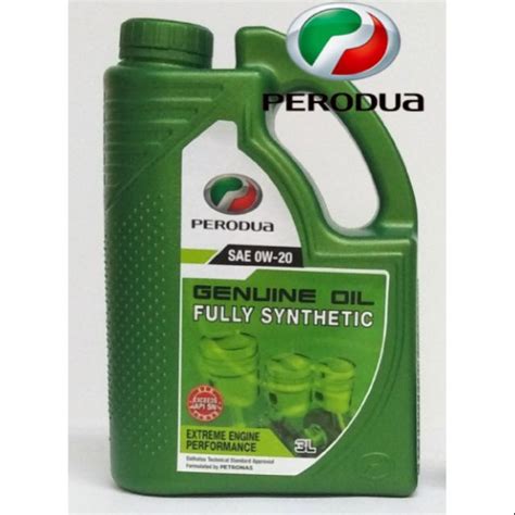 It is designed to comply with today's standards of leading engine manufacturers. Perodua Fully Synthetic SAE 0W-20 Engine Oil (3L) | Shopee ...